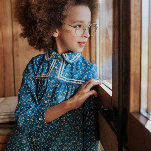 Платье поплиновое Gingersnaps "Lei Bluefields", синее